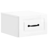 Wall-Mounted Bedside Cabinet with Drawer 2 pcs High Gloss White 899284