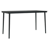 5 Piece Garden Dining Set Black PVC Rattan 3099217