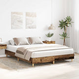 Bed Frame No Mattress Old Wood 150x200 cm King Size Engineered Wood 3328715