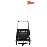 Pet Bike Trailer Black Oxford Fabric and Iron 93891