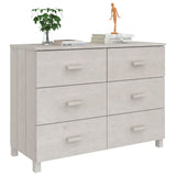 Sideboard HAMAR White 113x40x80 cm Solid Wood Pine 340449