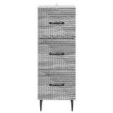 Drawer Cabinet Grey Sonoma 33 x 34.5 x 89.5 cm Engineered Wood 894851