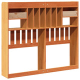 Headboard with Storage Wax Brown 135 cm Solid Wood Pine 855516