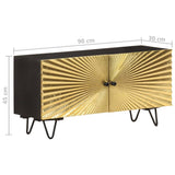 TV Cabinet 90x30x45 cm Solid Mango Wood 322681
