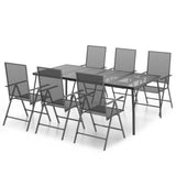 Garden Dining Set Anthracite Powder-Coated Steel 200 x 100 x 72 cm 3187983