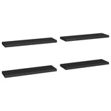 Floating Wall Shelves 4 pcs Black 90x23.5x3.8 cm MDF 323840