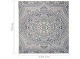Outdoor Flatweave Rug 120x170 cm Blue Pattern 340830
