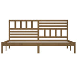 Bed Frame Honey Brown Solid Pine Wood 200x200 cm Durable 3101046