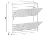 Wall-Mounted Shoe Cabinet HAARLEM 71 x 17 x 86 cm White 896855