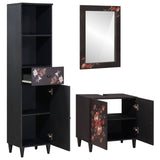 Bathroom Cabinet Set with Drawer 3 pcs Solid Mango Wood 3310142