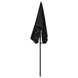 Garden Parasol Black Polyester 200 x 130 cm Collapsible 315557