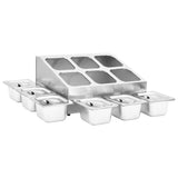 Gastronorm Container Holder with 6 GN 1/6 Pan Stainless Steel 51224