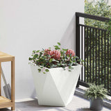 Planter White 40 x 40 x 40 cm Steel 883824