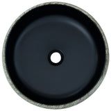 Countertop Basin Black and Grey Round 41x14 cm Ceramic 155061