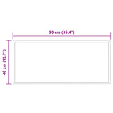 LED Bathroom Mirror Transparent 90 x 40 cm Tempered Glass 42045819
