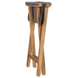 Folding Chair Set of 2 Dark Grey, Teak 310670