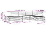 Outdoor Sofa Set 4 Piece Natural Solid Acacia Wood 3375439
