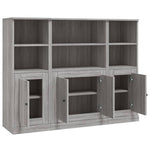 Highboards 3 pcs Grey Sonoma Engineered Wood 3185309