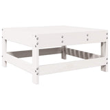7 Piece Garden Lounge Set White Solid Wood Pine 3250617