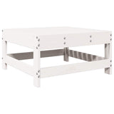 7 Piece Garden Lounge Set White Solid Wood Pine 3250617