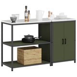 Kitchen Storage Set HATTEM 2 pcs Olive Green Cold-rolled Steel 3392662