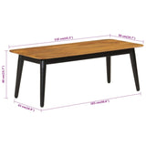 Coffee Table 110x50x40 cm Solid Wood Mango and Iron 356976
