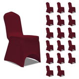 Chair Cover Stretch Burgundy 18 pcs 3051644