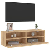 TV Wall Cabinet Sonoma Oak 100x30x30 cm Engineered Wood 836886