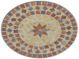 Mosaic Bistro Set Terracotta and White Iron and Ceramic 3216356