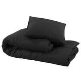 Duvet Cover Set Black 260x240 cm Cotton 136116