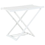 Folding Clothes Dry Rack White Plastic 48817