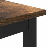 Table Smoked Oak 100 x 50 x 76.5 cm Engineered Wood and Steel 873776