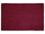 Anti-Slip Faux Rabbit Fur Blanket Olite Bordeaux Red Polyester 42021852