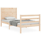 Bed Frame without Mattress Small Single Solid Wood 3194596