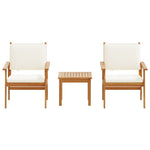 Garden Sofa Set 3 pcs Brown 45 x 45 x 38cm Solid Acacia wood 4106577