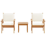 Garden Sofa Set 3 pcs Brown 45 x 45 x 38cm Solid Acacia wood 4106577