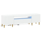 LED TV Cabinet White Engineered Wood 896685