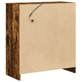 Sideboard with LED Smoked Oak 77x34x85 cm Engineered Wood 852135