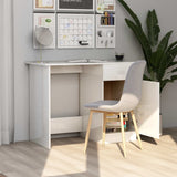 ZNTS Desk High Gloss White 100x50x76 cm Engineered Wood 801086