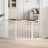 Dog Gate Foldable 3 Panels White 150 cm Poplar Wood 352212