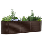 Garden Raised Bed Brown 320 x 80 x 81 cm Steel 42008133