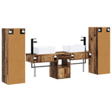 Bathroom Furniture Set 5 pcs Old Wood 33 x 34.5 x 100 cm 3405981