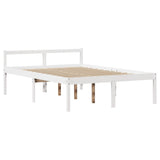 Senior Bed with Headboard without Mattress White 140x200 cm 3305866
