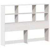 ZNTS Bookcase Bed without Mattress White 160x200cm Solid Wood Pine 3322320