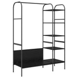 Clothes Rack with Shelf Black 120 x 44 x 160 cm Engineered Wood 868445