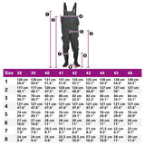 Chest Waders with Boots Dark Green Size 44 4016978