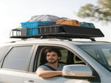 Universal Roof Rack Basket Tray, 90.7 kg Steel Car Rooftop Luggage Cargo Carrier Holder with Wind T3398P376691