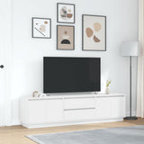 TV Cabinet with LED Lights White 193.5x41x50 cm 3328435