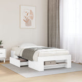Bed Frame without Mattress White 90x190 cm Single Engineered Wood 3295520