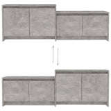TV Cabinet Concrete Grey 146.5x35x50 cm Engineered Wood 809813